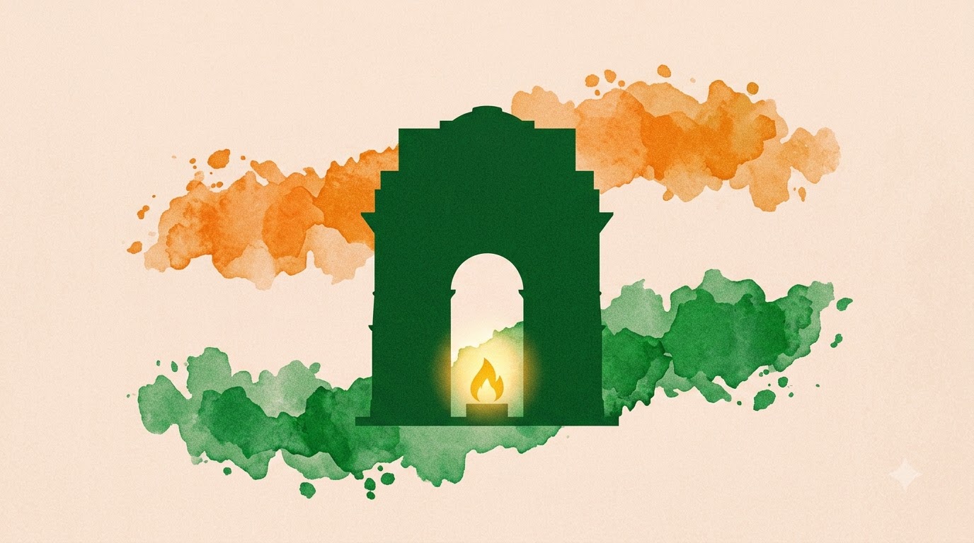 India Gate with the eternal flame